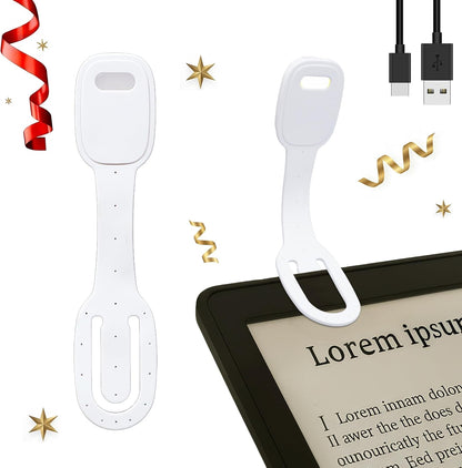 Rechargeable Kids Book Light, Cute Bookmark Reading Light for Kids, Dimmable Portable LED Book Light for Reading in Bed, Eye-Caring Bedtime Reading Lamp for Children & Travel, Black