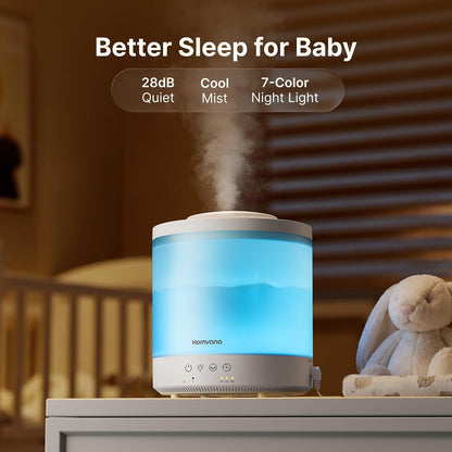Homvana Humidifiers for Bedroom, Large Room, 1.5L Top-Fill, 2 Packs