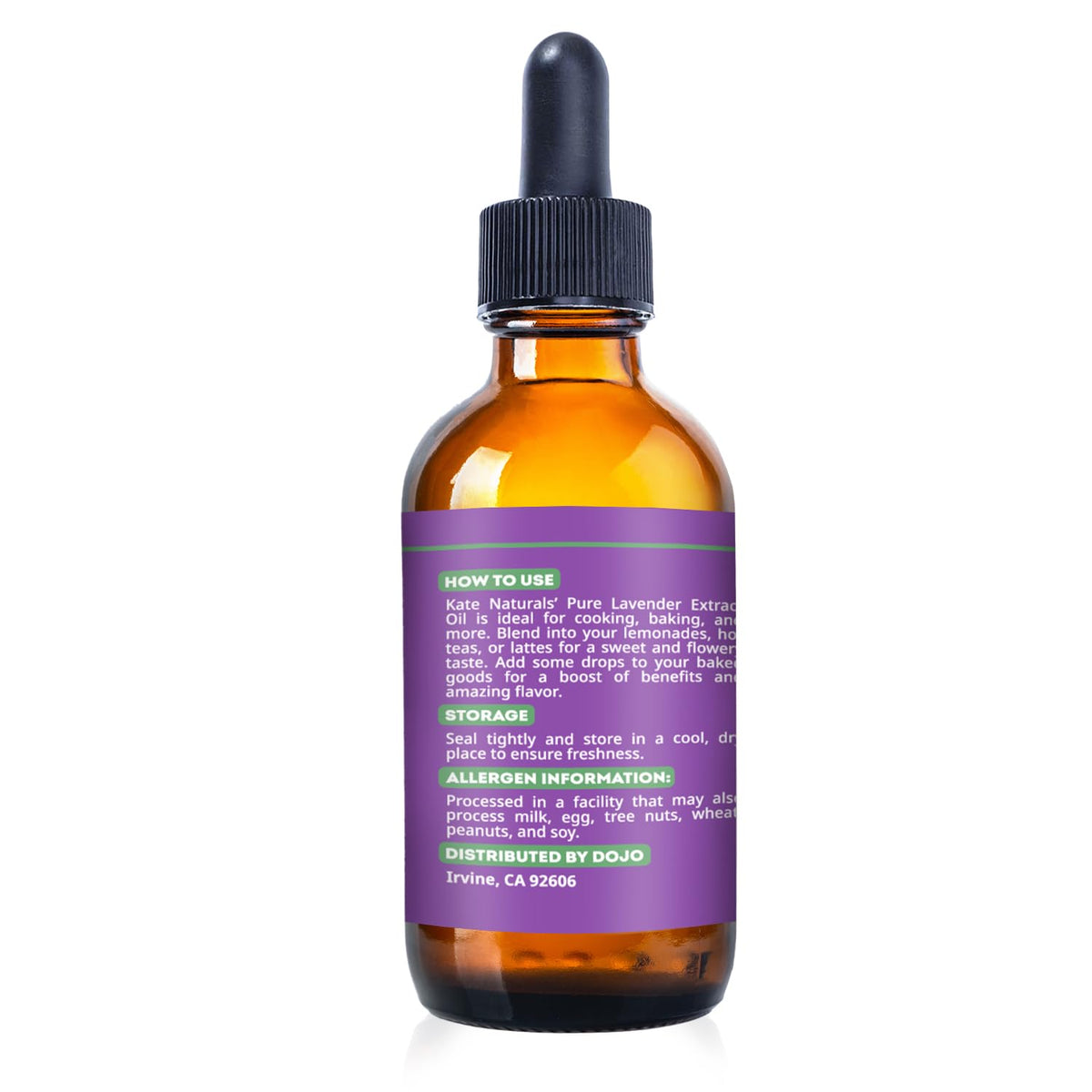 Kate Naturals Lavender Extract for Baking, Drinks, Coffee, Lattes (1oz)