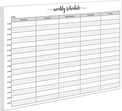 321Done Weekly Schedule Planning Notepad - 50 Sheets 11x17 Size - Mon-Sun Hourly Appointment Productivity Weekly Planner Tear-Off Note Pad, Made in USA