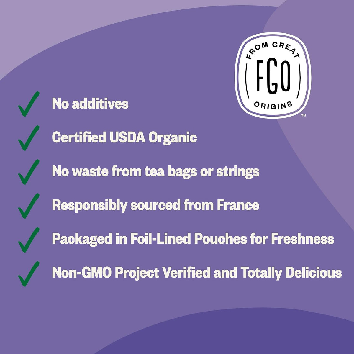 FGO Organic Dried Lavender Flowers, Extra Grade Dried Buds, Imported from France for Culinary or Sachet Bags, 4oz, Packaging May Vary (Pack of 1)