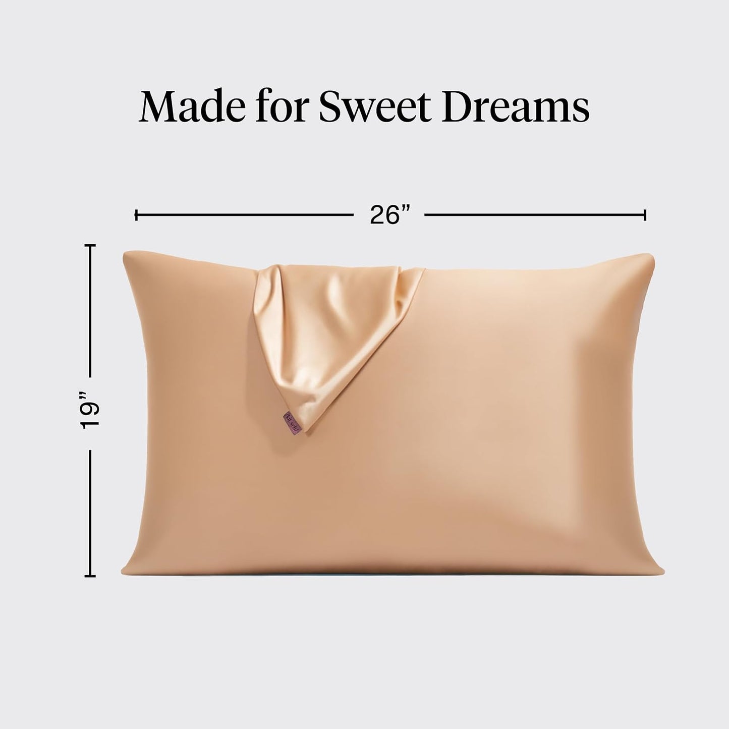 Kitsch Satin Pillowcase with Zipper for Hair & Skin - Softer Than Silk Pillow Cases, Smooth Cooling Satin Pillow Case, Wrinkle-Free, Machine Washable - Pillow Cases Standard Size (19x26) - Blush