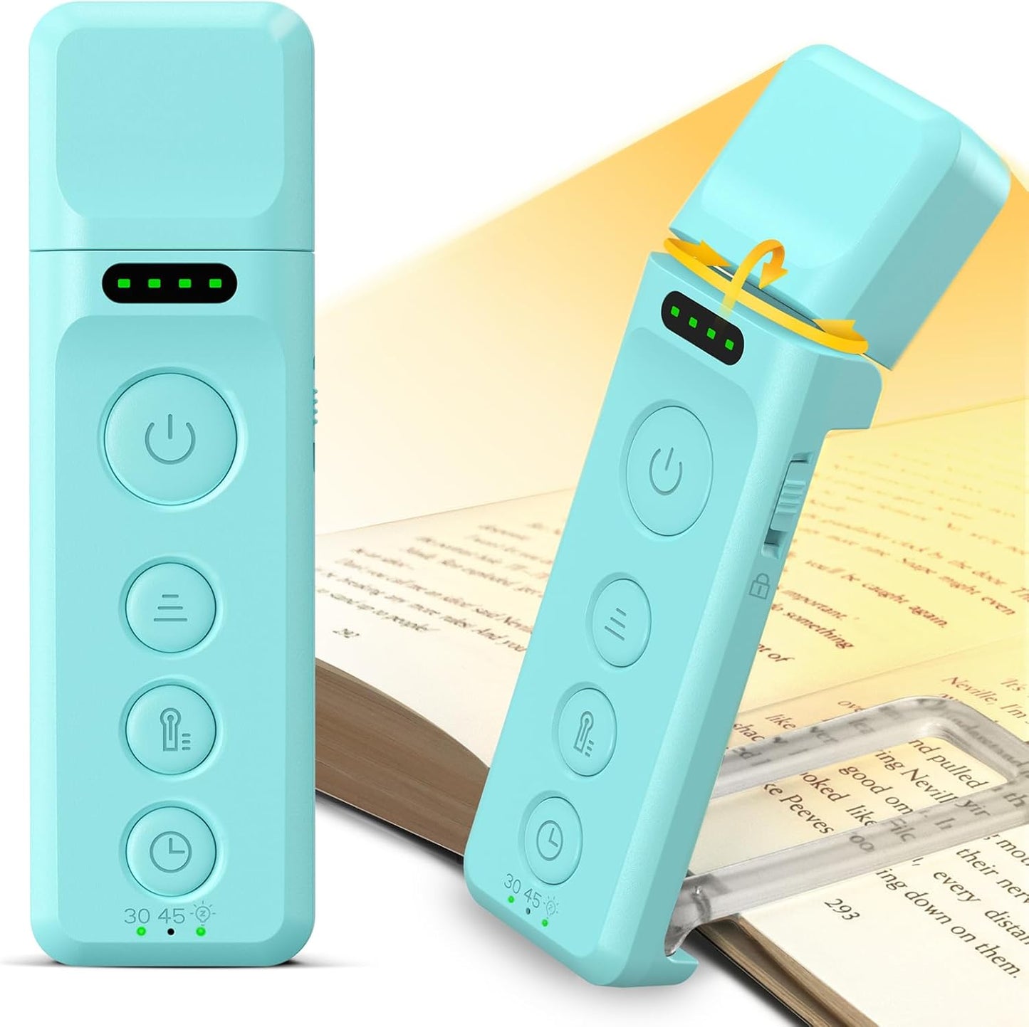 Glocusent 14 LED Book Light for Reading in Bed, USB-C Rechargeable
