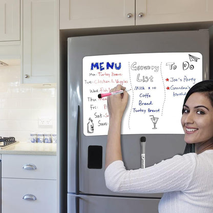 Magnetic Dry Erase Board Fridge Whiteboard Sheet 20"x13"