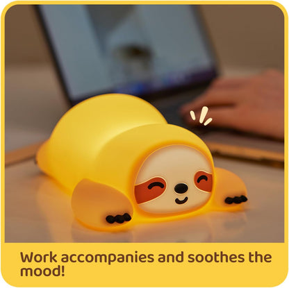 Sloth Gifts for Kids, Squishy Sloth NightLight,Silicone Animal Nursery Lamp