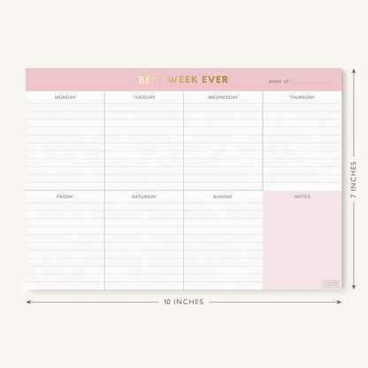 Sweetzer & Orange Weekly To Do List Pad. Gold Foil 7 days Planner with Daily Roadmap Agenda Squares. 7x10” Day Workbook 2026 - Student Blueprint, Work Manual, and Checklist Note Pad