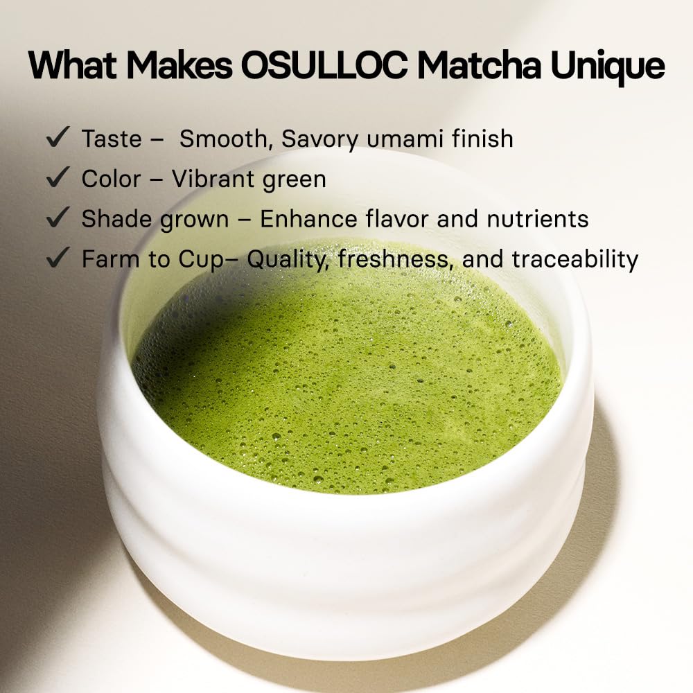OSULLOC Jeju Matcha Milk Tea Powder Stick Packets, 10 Count