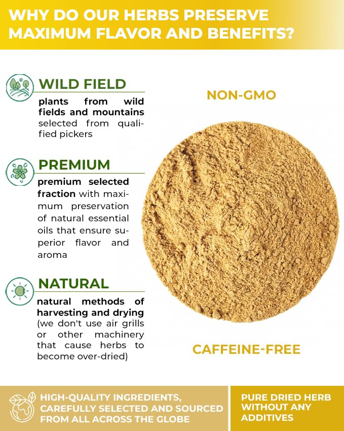 100 Bags Ginger Tea Ginger Root Tea Dry Dried Herb (Zingiber Officinale) - 100 Count 1.5g Bags Raíz De Jengibre