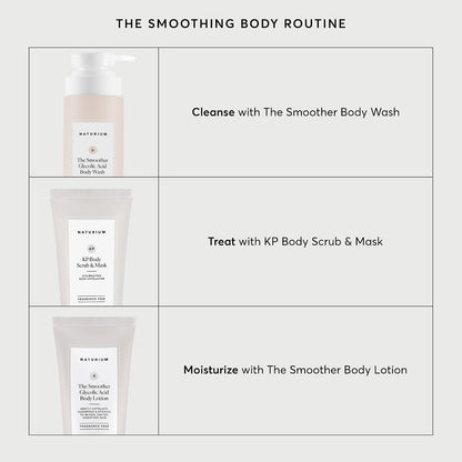 Naturium The Smoother Glycolic Acid Exfoliating Body Wash, Soft & Smoothing Cleanser, 16.9 oz