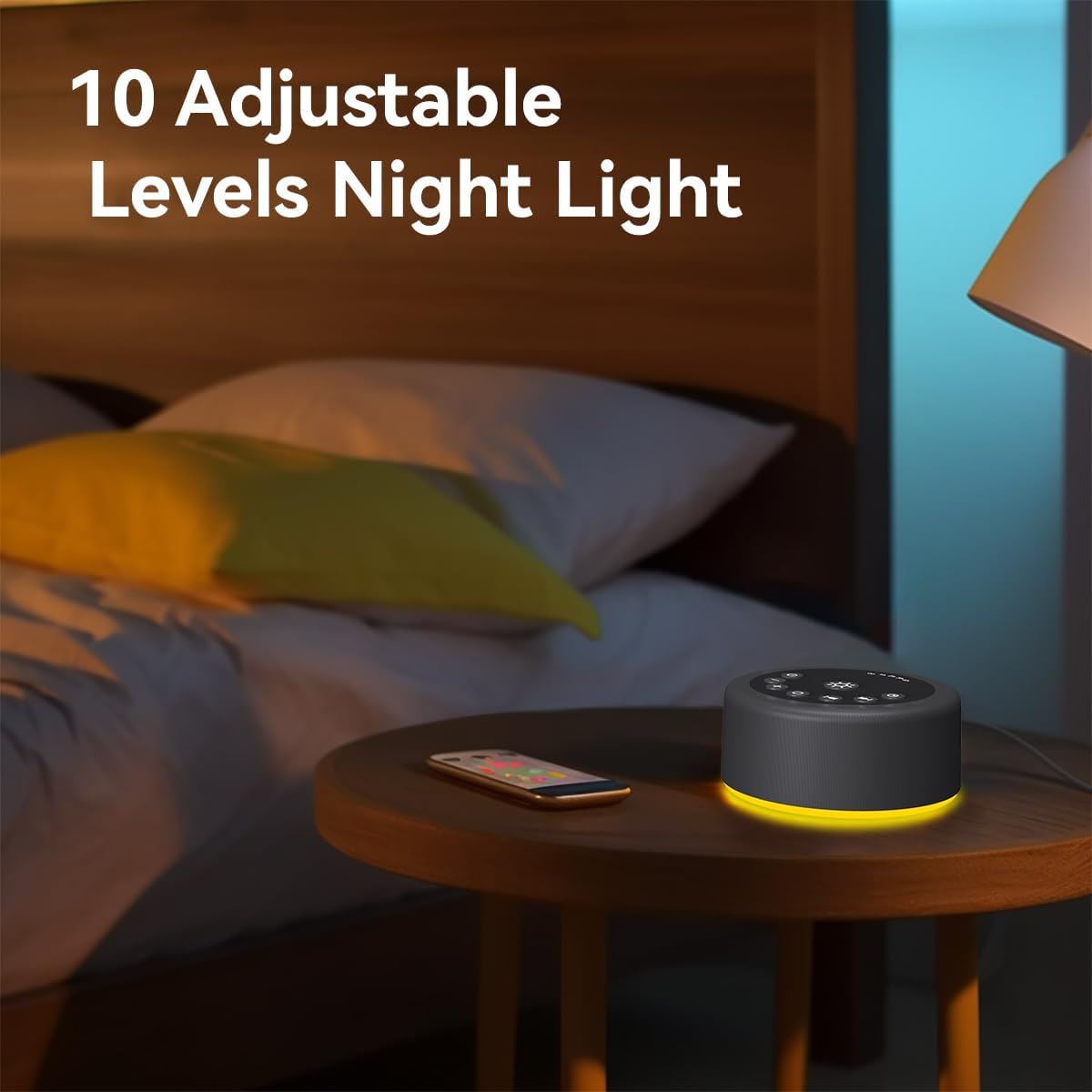 Sound Machine Night Light White Noise Brown Noise Machine 30 Non Looping Sounds 12 Lights 5 Timers 36 Adjustable Volume Memory Function Sleep Sounds Machine for Baby Kids Adult & Home Office Travel
