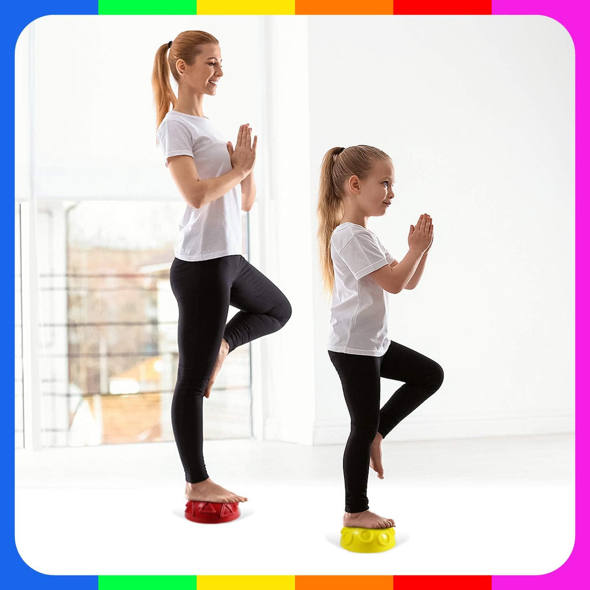 Yes4All Hedgehog Balance Pods for Exercise, Core Body Balancing, Balance Pods for Youth & Adults with Hand Pump - Set of 5