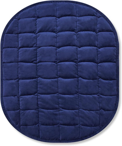 TONGDADA Weighted Lap Blanket 7lbs for Adult,Perfect for Relaxation, Lounging, Napping, Sleeping & Travel,Luxury Minky Weighted Body Blanket,Weighted Throw Blanket-Dark Grey Minky Dot, 29" x 24"