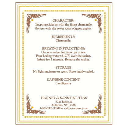 Harney & Sons Chamomile Herbal Tea, 20 Sachets in Tin | Egyptian chamomile flower herbal tea. Naturally caffeine free.