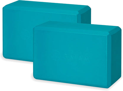 Gaiam Yoga Block - Supportive Latex-Free Eva Foam - Soft Non-Slip Surface with Beveled Edges for Yoga, Pilates, Meditation