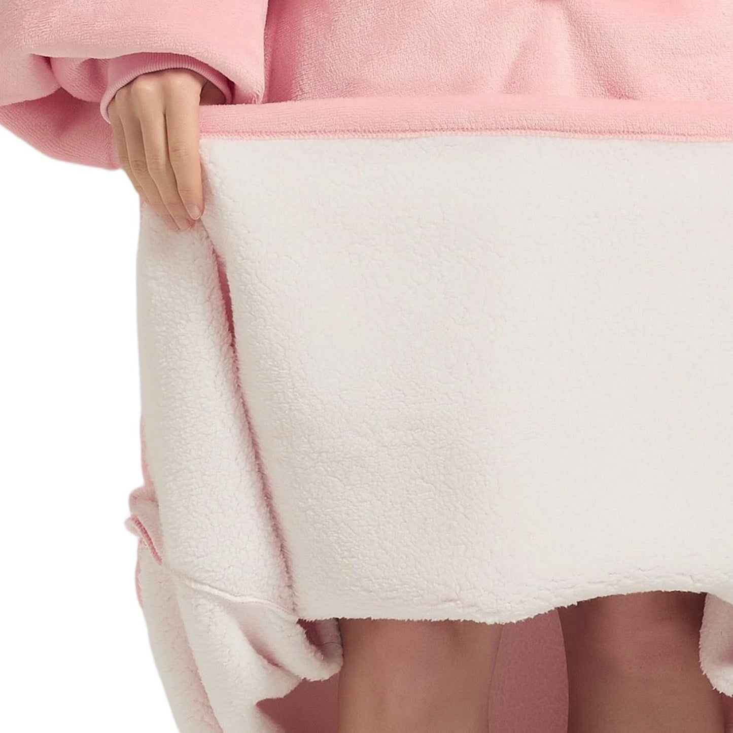 Krifey Wearable Blanket Hoodie, Oversized Sherpa Hooded Blanket for Adults | Soft sherpa fleece with sleeves and pocket; oversized fit for lounging, WFH, camping, Christmas and white elephant gifts.