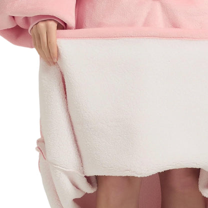 Krifey Wearable Blanket Hoodie, Oversized Sherpa Hooded Blanket for Adults | Soft sherpa fleece with sleeves and pocket; oversized fit for lounging, WFH, camping, Christmas and white elephant gifts.