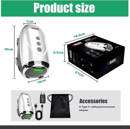WMARK Barber Massager/Cordless Handheld Massager, Charge Neck/Legs/Hand/Face Massager, 2 Massage Nodes 2600AMH，Golden