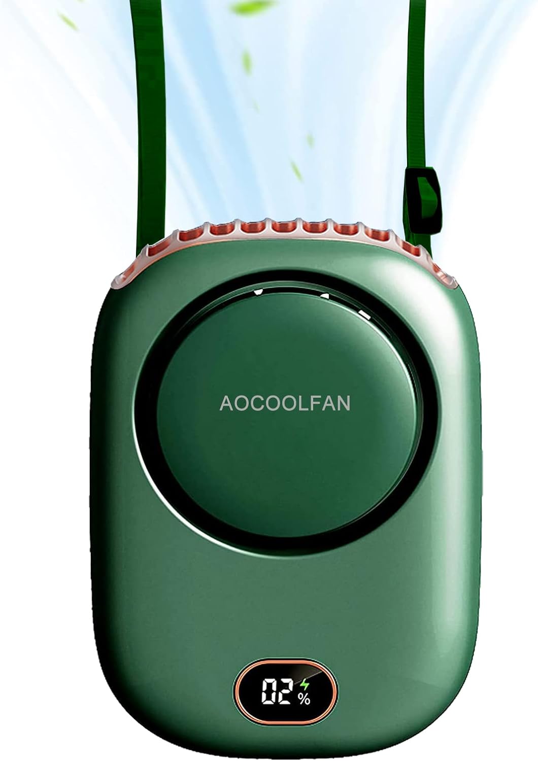AOCOOLFAN Portable Neck Fan, Mini Small Personal Handheld Fan USB Rechargeable 3 Speed for Girls Boys Woman Eyelash Travel Home Office Outdoor (White)