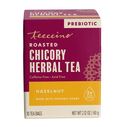 Teeccino Holiday Herbal Tea Sampler Assortment - Candy Cane, Gingerbread, Snickerdoodle - Caffeine-Free Holiday Dessert Teas with Prebiotic Chicory, 12 Tea Bags