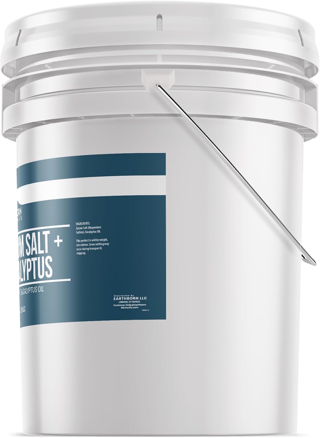 Earthborn Elements Epsom Salt (1 Gallon), Resealable Bucket, Magnesium Sulfate Soaking Solution, All-Natural