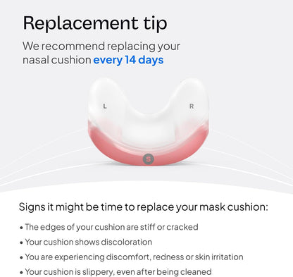 ResMed AirFit N30 Cushion - Nasal CPAP Mask Cushion Replacement - Soft Silicone - Medical CPAP Supplies & Accessories - Small