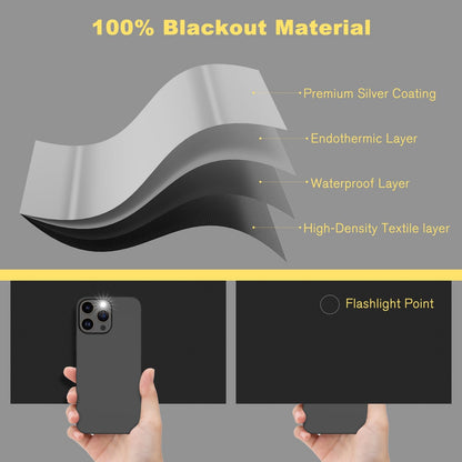 Blackout Curtains 100% Blackout Blinds Window Cover Portable Shades 118x57”