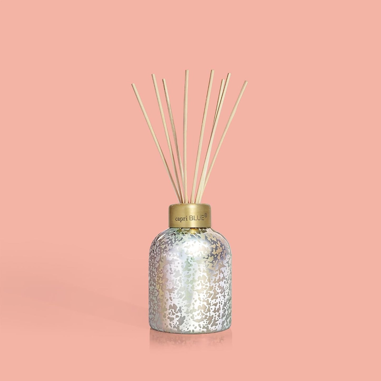Capri Blue Reed Diffuser - Reed Diffuser Set Includes Scented Oil, Sticks, and Mercury Iridescent Glass Bottle - Home Decor Room Fresheners - Volcano (5.7 fl oz)