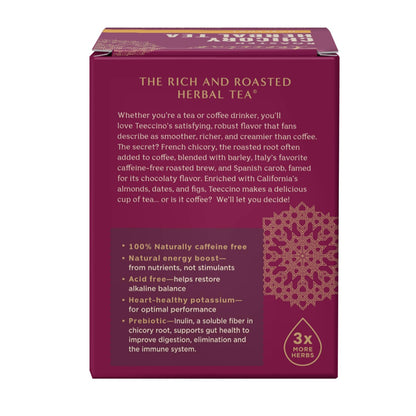 Teeccino Holiday Herbal Tea Sampler Assortment - Candy Cane, Gingerbread, Snickerdoodle - Caffeine-Free Holiday Dessert Teas with Prebiotic Chicory, 12 Tea Bags