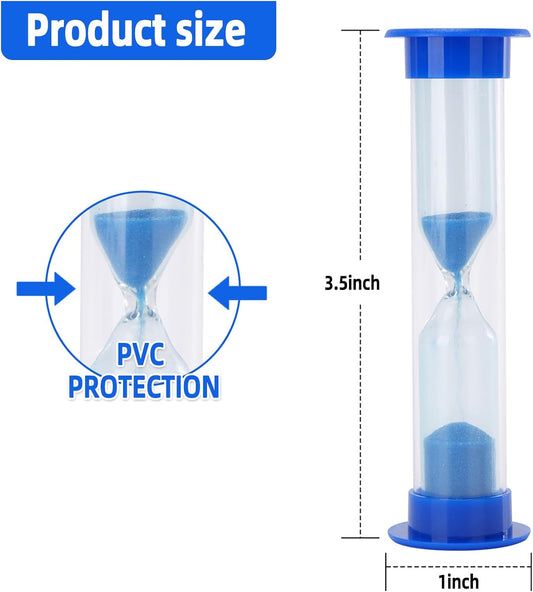 I-MART 6 Pcs Plastic 1 Minute Sand Timer Sandglass Hourglass Sand Clock, Blue