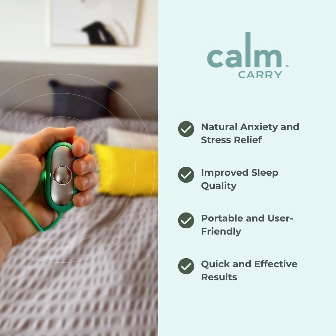 Glowco CalmCarry Sleep Aid Device – Handheld Microcurrent Relaxation Tool, Supports Calm, Focus & Gentle Relief, USB Rechargeable, Portable Wellness Device for Adults & Kids | Gray Calm Carry