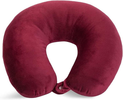 Wolf Essentials Adult Cozy Soft Microfiber Neck Pillow for Travel – Compact, Machine Washable - Perfect for Airplane, Car, or Home Use - Filled and Finished in The USA – Charcoal