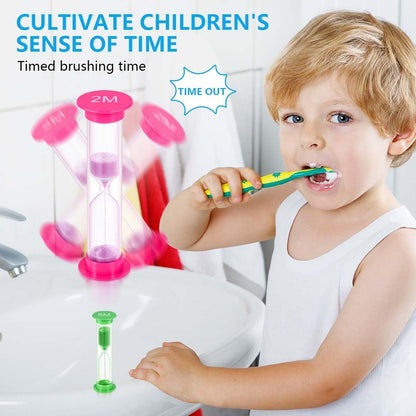 Sand Timer, KISEER 6 Pcs Colorful Hourglass Sandglass Sand Clock Timers Set 30sec / 1min / 2mins / 3mins / 5mins / 10mins for Brushing Children's Teeth, Cooking, Game, School, Office