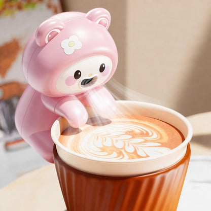 Clip-On Food Table Fan for Noodle Coffee Tea (Pink)