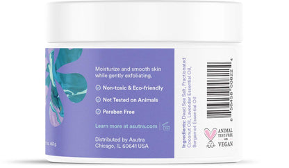 ASUTRA Dead Sea Salt Essential Oil Body Scrub Exfoliator (16 Ounce)
