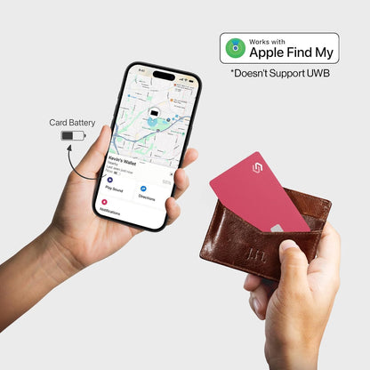 SPOTMINDERS Apple MFi Certified Wallet Tracker PRO Works with Apple Find My IP68 Rechargeable Tracking Card for Wallet Luggage Passport 0.07in Slim Credit Card Design Item Finder