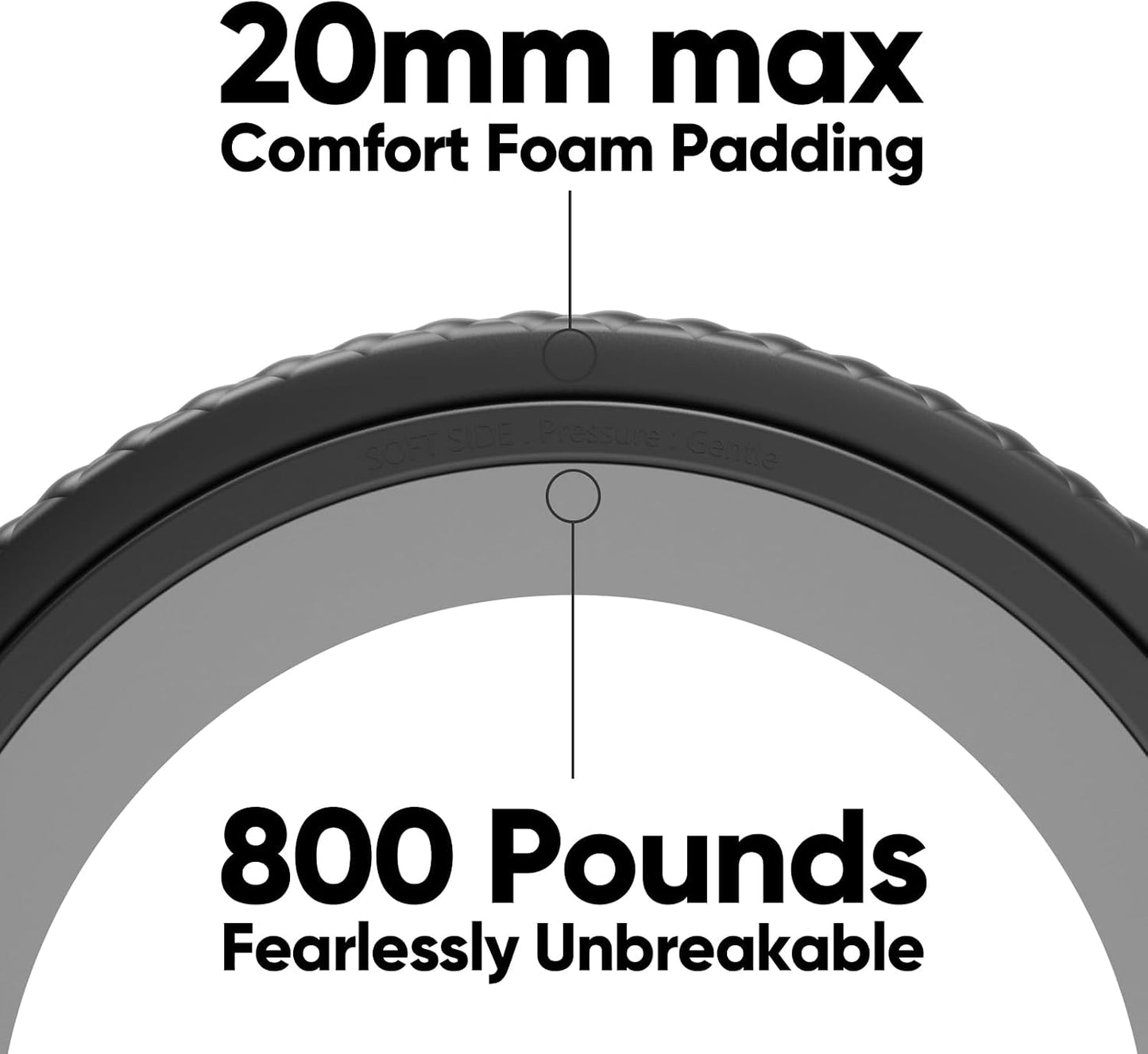 FitBeast Back Roller - Deep Tissue Massage Wheel, Yoga Wheel & Back Stretcher for Pain Relief