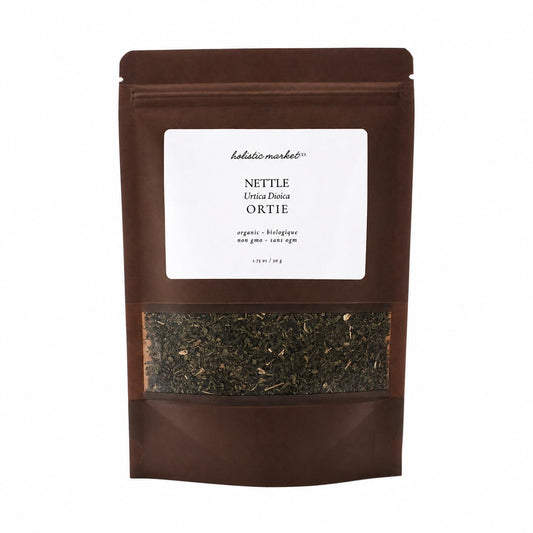 Holistic Market Co. Nettle Leaf Certified Organic Non-Irradiated Non-GMO Premium Quality Cut & Dried Loose Leaf Nettle Leaf Tea