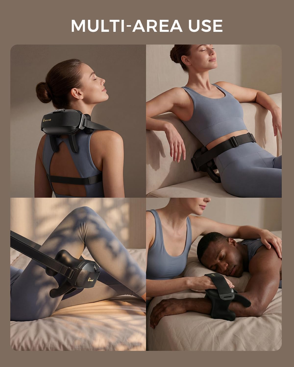 Upgraded Neck Massager for Pain Relief Deep Tissue, Cordless Neck and Shoulder Massager with Heat, 5 Modes Deep Tissue Kneading, Portable Shiatsu Massager for Back Leg Muscles, Home Office Travel Use