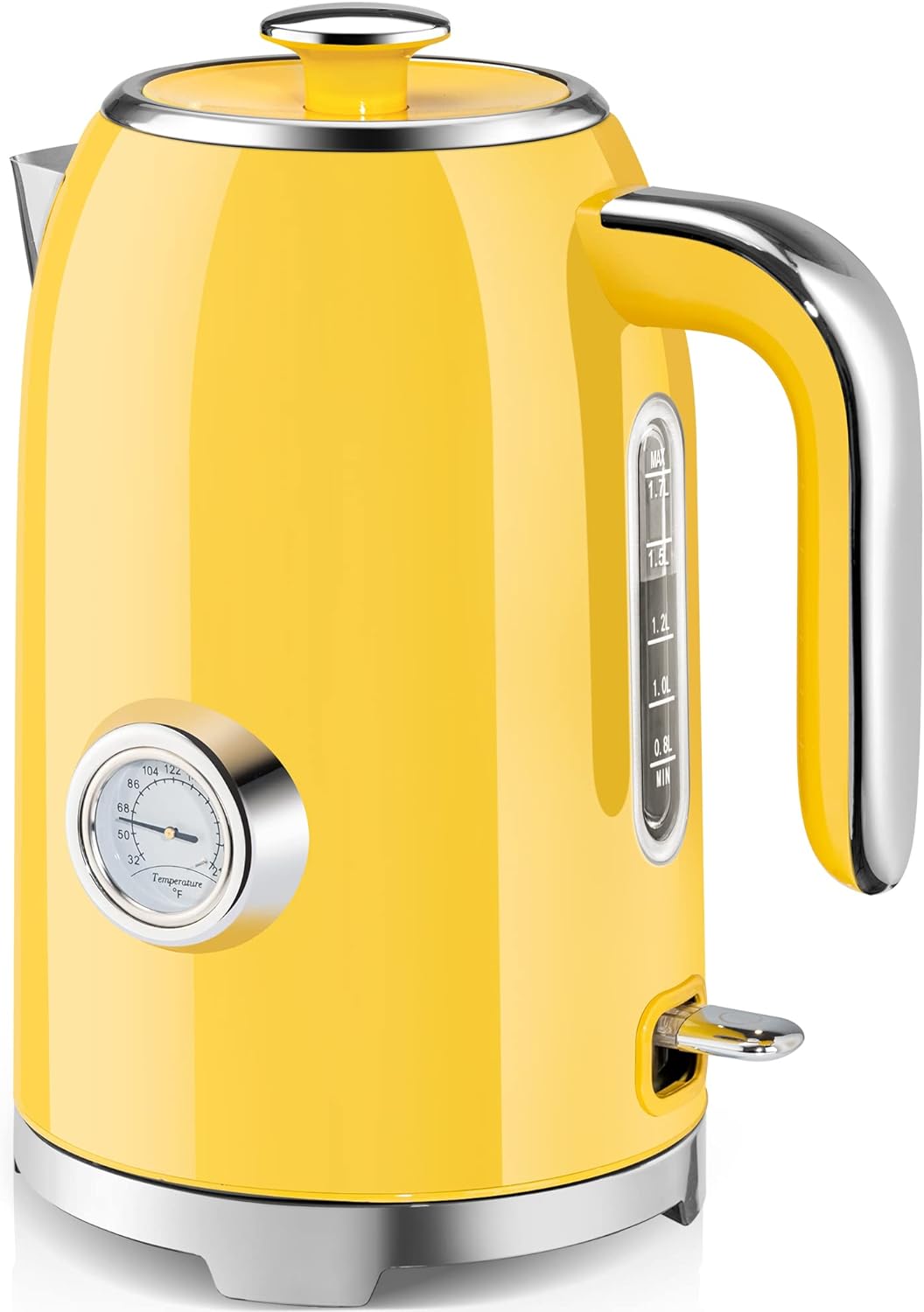 SUSTEAS 57oz Electric Kettle with Thermometer, Hot Water Pot, Retro Green