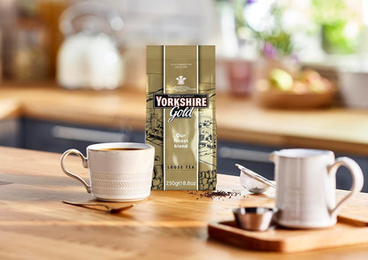 Yorkshire Tea, Gold, Black Loose Leaf Tea, 8.8 oz (Pack of 1)