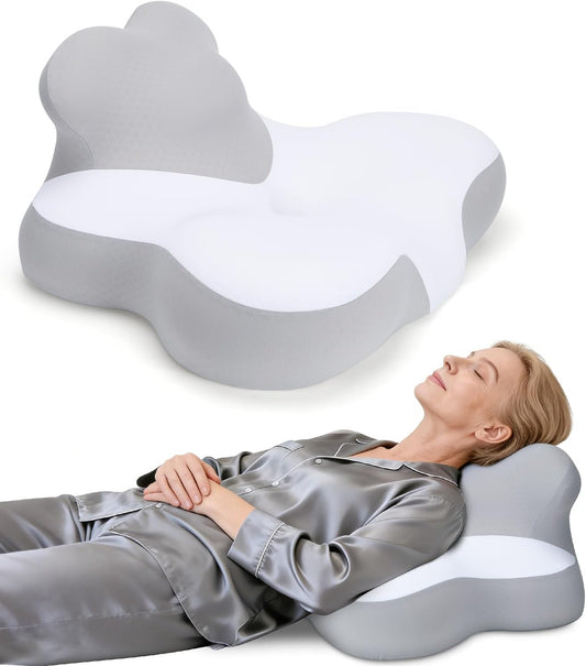 Bed Wedge Pillow for Headboard, 2026 Upgraded 2nd-Gen 10 Inch Memory Foam Wedges for Sleeping Apnea, Acid Reflux, Snoring & Back Pain Relief, Cervical Neck Pillows, Ergonomic Pillow for Couch or Floor