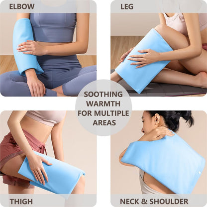 Boncare® Stay-On Small Vinyl Electric Heating Pad for Neck and Shoulders and Back Without Auto-Off, Low & High Heat Levels, Waterproof Hot Heat Pad with Washable Cover (12"x15", 1-Pack)