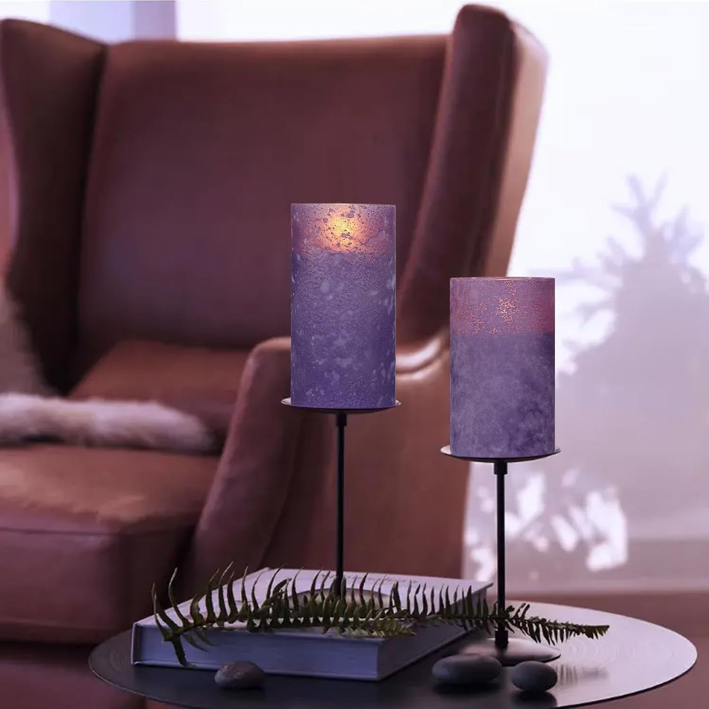 ANGELLOONG Flickering Flameless Candles, Realistic Battery Operated Candles with Remote and Timer, Set of 3 LED Candles for Fall Room Home Wedding Decor Centerpieces Table Party Christmas Decorations