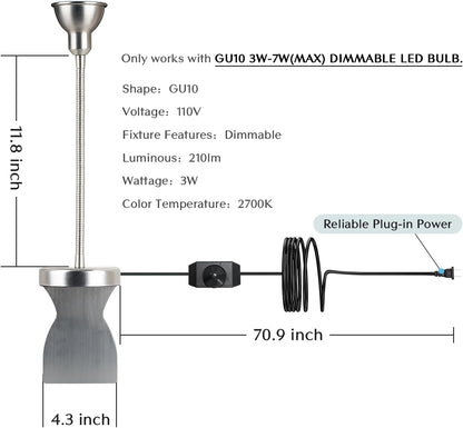Solfres Patented Innovative Design Headboard Reading Light. No Drilling Golden Book Light for Bedtime Reading. Dimmable LED Book Reading Lamp with Bulb. Movable & Flexible, Black
