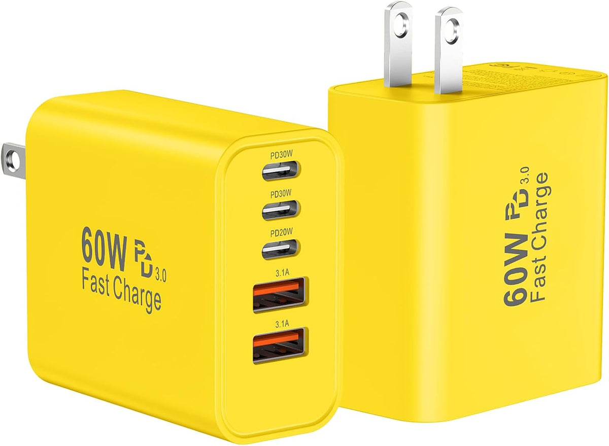 USB C Charger Block Fast Charging, 60W Phone Charger USBC Wall Plug Adapter
