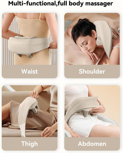 Snailax Neck Massager for Pain Relief Deep Tissue, Neck Massage with Heat, Cordless Massager for Back and Shoulder Pain, Deep Kneading Back Massager, Gift for Mom Dad