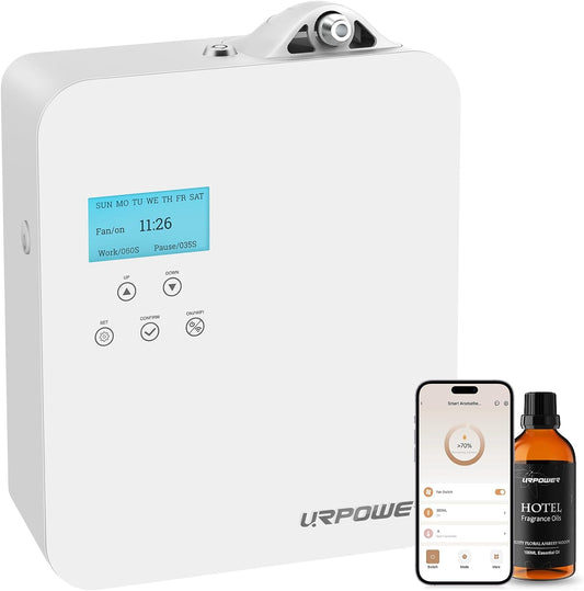 URPOWER 300mL Waterless Essential Oil Diffuser,Cold-Air Scent Diffuser