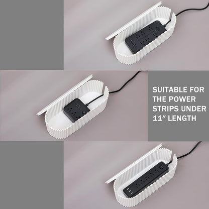 White Cable Box Organizer, Small, Plastic