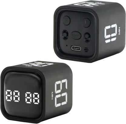Productivity Timer Flip Gravity Sensor Cube Timer Countdown & Countup,Mute & Vibrate & Sound，5/10/30/60min & Custom Timing, Perfect for ADHD,Work,Learning,Kitchen Cooking (1White)