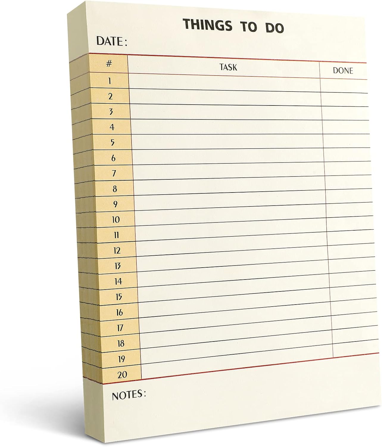 Spakon 300 Sheets Daily to Do List Notepad Notebook Library Card to Do Planner Checklist Memo Writing Pad Schedule Reminder Office Homework Planner for Task, 6" x 8(Classic,White)